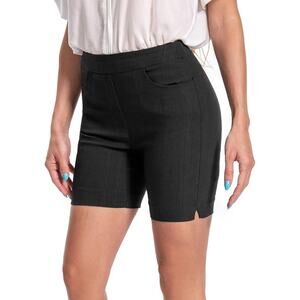 Jenna Rose Work Causal Tulip-Hem Pull-On Dress Career Shorts with Two Front Pock